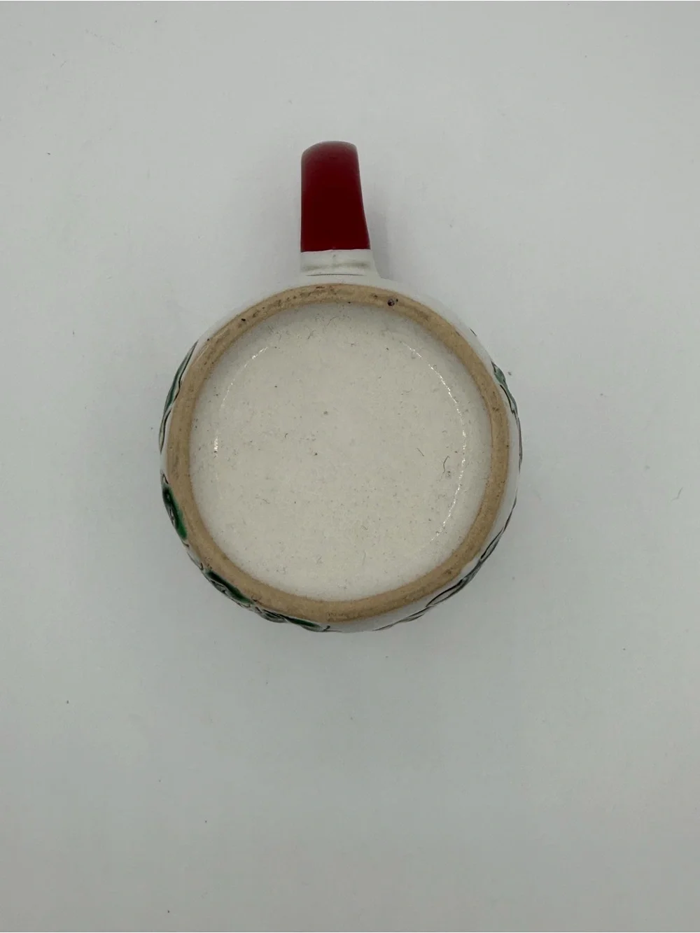 Christmas Cardinal Coffee Mug Holly Scroll Ceramic Red White Large Cup